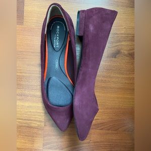 Rockport Comfy Purple Suede Flats
